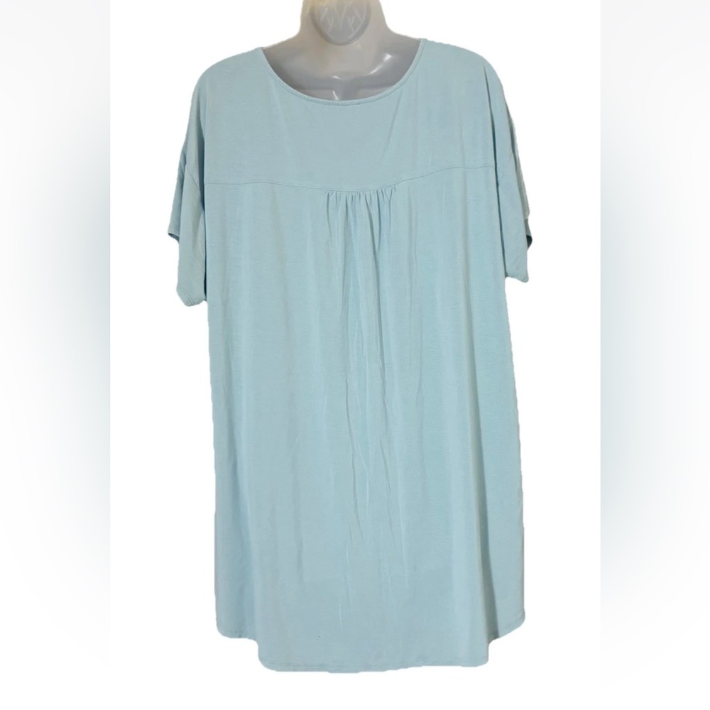 Soma Scoop Neck T-Shirt Short Sleeve Tee Sleep Lounge Women’s Size XL Blue - Picture 3 of 9